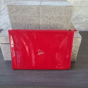 Christian Louboutin Red Pouch Makeup Bag Gift Christmas 2023 New